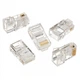 Конектор RJ-45 Cablexpert LC-8P8C-001/10, 8P8C, Cat.5e, модульна вилка, позолочені контакти (10 ШТ) - изображение 1