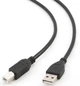 Кабель USB2.0 AM-BM 1.8м Cablexpert, преміум, чорний (CCBP-USB2-AMBM-6) - изображение 1