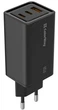 Пристрій зарядний мережевий ColorWay GaN3 Pro Power Delivery (USB-A + 2 USB TYPE-C) (65W) чорний (CW-CHS039PD-BK) - зображення 1