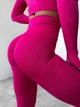 Спортивный женский костюм Hot для фитнеса и йоги (рашгард + леггинсы) c двойным Push Up V-пояс M Розовый (MA030000M) - изображение 6