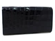 Жіночий гаманець зі шкіри крокодила NPCM-03-B-Black - изображение 3