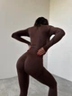 Спортивный женский костюм Hot для фитнеса и йоги (рашгард + леггинсы) c двойным Push Up V-пояс М Шоколад (MA100000М) - изображение 5