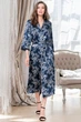 Длинный шелковый халат Mia-Amore 3779 52(3XL) Синий - изображение 3