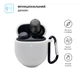Силиконовый чехол для наушников Google Pixel Buds Pro, Hang Case, белый, ультратонкий защитный кейс толщиной 2 мм, защита от царапин, пыли и ударов, компактный, с карабином для крепления, ArmorStandart (ARM75406) - изображение 2