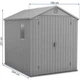 Садовий будиночок Keter Darwin 6x8 190х244 см графіт 249361 - изображение 9