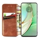 Чехол Deexe Rhombus Wallet для Motorola Edge 40 - Brown - изображение 2