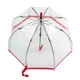 Жіноча парасолька-тростина прозора Fulton Birdcage-1 L041 Red (Червоний) - зображення 2