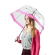 Жіноча парасолька-тростина прозора Fulton Birdcage-1 L041 Pink (Рожевий) - зображення 9