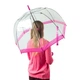 Жіноча парасолька-тростина прозора Fulton Birdcage-1 L041 Pink (Рожевий) - зображення 10
