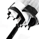 Жіноча парасолька-тростина прозора Fulton Birdcage-1 L041 Black White (Чорний білий) - зображення 7