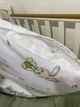 Комплект постельного белья в кроватку 120х60 см Оливковый + зайчики - изображение 3