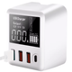Мережевий зарядний пристрій Addap WLX-A9T+ 40W, 3 USB + USB-C, з швидкою зарядкою Quick Charge 3.0, LED дисплей - зображення 2