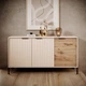 Комод Perfect Home Rock 3D/153 81.4x153x39.5 см, 3-дверный Бежевый + Дуб викинг (000012376397) - изображение 5