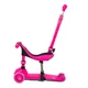 Самокат триколісний 3 в 1 Best Scooter BS-23180 зі світлом, сидінням та батьківською ручкою, Рожевий - зображення 2