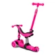 Самокат триколісний 3 в 1 Best Scooter BS-23180 зі світлом, сидінням та батьківською ручкою, Рожевий - зображення 3