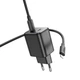 Мережевий зарядний пристрій Hoco N42 2 Type-C PD 45W black + кабель Type-C to Lightning - зображення 3