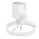 Мережевий зарядний пристрій Hoco N42 2 Type-C PD 45W white + кабель Type-C to Lightning - зображення 3
