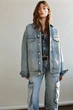 Утепленная джинсовая куртка оверсайз Zara 8197/290 M-L - изображение 1