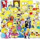 Набор виниловые наклейки стикеры на авто телефон ноутбук Симпсони Simpsons 10шт - изображение 1
