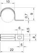 Скоба-держатель Ø10 однолапковая оцинкованная [1003100] OBO bettermann - изображение 2