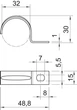 Скоба-держатель Ø32 однолапковая оцинкованная [1003321] OBO bettermann - изображение 2