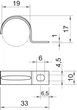 Скоба-держатель Ø19 однолапковая оцинкованная [1003194] OBO bettermann - изображение 2