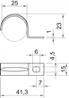 Скоба-держатель Ø25 однолапковая оцинкованная [1003259] OBO bettermann - изображение 2