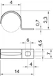 Скоба-держатель Ø4 однолапковая оцинкованная [1003046] OBO bettermann - изображение 2