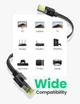Патч корд Ugreen мережевий кабель 10 Гбіт/с 600 МГц сумісний зі Smart TV, Switch плоский 2 м Black (NW189) - зображення 2