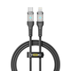 Кабель для зарядки и обмена данными USB YOKI YK-CY23 CYBER Series Type-C to Lightning 30W (3A/10V) 1.2m Черный - изображение 1
