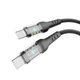 Кабель для зарядки и обмена данными USB YOKI YK-CY23 CYBER Series Type-C to Type-C 60W (3A/20V) 1.2m Черный - изображение 7