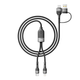 Кабель для зарядки и обмена данными USB YOKI YK-UN91 UNIVERSE USB-A/Type-C to Type-C/Lightning 100W (5A/20V) 1.2m Черный - изображение 4