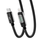 Кабель для зарядки та обміну даними USB YOKI YK-DI88 DISPLAY Series Type-C to Lightning 30W (3A/10V) 1.2m Чорний - зображення 7