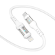 Кабель для зарядки та обміну даними USB YOKI YK-CY23 CYBER Series Type-C to Lightning 30W (3A/10V) 1.2m Білий - зображення 4