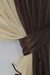 Кухонные шторки VR-Textil № 096к с подвязками венге с темно-бежевым 400х170 см (50-767) - изображение 3