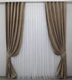 Комплект готовых штор VR-Textil Бархат № 1129ш Какао с терракотовым 100х270 см 2 шт (31-419) - изображение 2