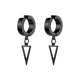 Бижутерия серьги-клипсы-каффы из медицинской стали Triangle EH071-02 Black 447 - изображение 1
