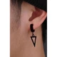 Бижутерия серьги-клипсы-каффы из медицинской стали Triangle EH071-02 Black 447 - изображение 2