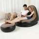 Надувной диван с пуфом Air Sofa Надувное кресло велюровое с пуфом - изображение 4