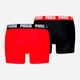 Набор трусов шорты мужской Puma Men Everyday Basic Boxer 2P 93832010 L 2 шт Red/Black (8720245556347) - изображение 2