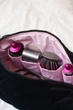 Косметичка MyCream для стайлера Dyson з відділеннями для насадок чорна з рожевим - зображення 2