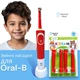 Детские насадки для зубной щетки Oral B Braun на зубную щетку орал би браун Dental Man EB 10 сменные красные мягкая щетина универсальные насадка детская мягкая набор 4 шт для зубов десен и межзубных промежутков на орал б - изображение 2