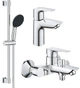 Набор смесителей GROHE QuickFix Start Edge UA202501SE (23900001+24198001+27942001) - изображение 1