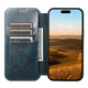 Чехол-книжка Suteni Magsafe Leather Case для Apple iPhone 15 Blue - изображение 2