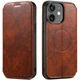 Чехол-книжка Suteni Magsafe Leather Case для Apple iPhone 12 Brown - изображение 1