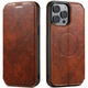 Чохол-книжка Suteni Magsafe Leather Case для Apple iPhone 15 Pro Max Brown - зображення 1