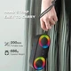 Бездротова портативна Bluetooth колонка акустика з LED підсвічуванням BKK K215 |BT5.2, TWS, AUX/TF/USB/FM, 2*5W| Чорний - зображення 9