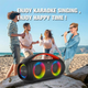 Портативная беспроводная колонка Bluetooth акустика с LED подсветкой BKK B63 Waterproof BoomBox IPX5 |BT5.3, TWS, AUX/TF/USB/FM, 2x30W | Черный - изображение 8