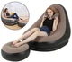 Надувний диван-крісло з пуфиком для ніг Air Sofa, Коричневий - зображення 2