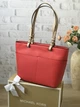 Сумка женская Michael Kors Bedford Medium Pebbled Leather Tote коралловая (30S9LBFT2L) - изображение 3